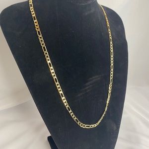 New 18k Gold Plated Figaro Chain 26" 5mm